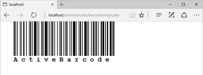 Un code-barres dans une page html