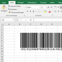 Excel<br>Graphique code à barres