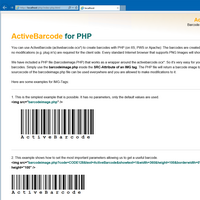 Le composant ActiveBarcode Internet pour ASP.NET, ASP et PHP