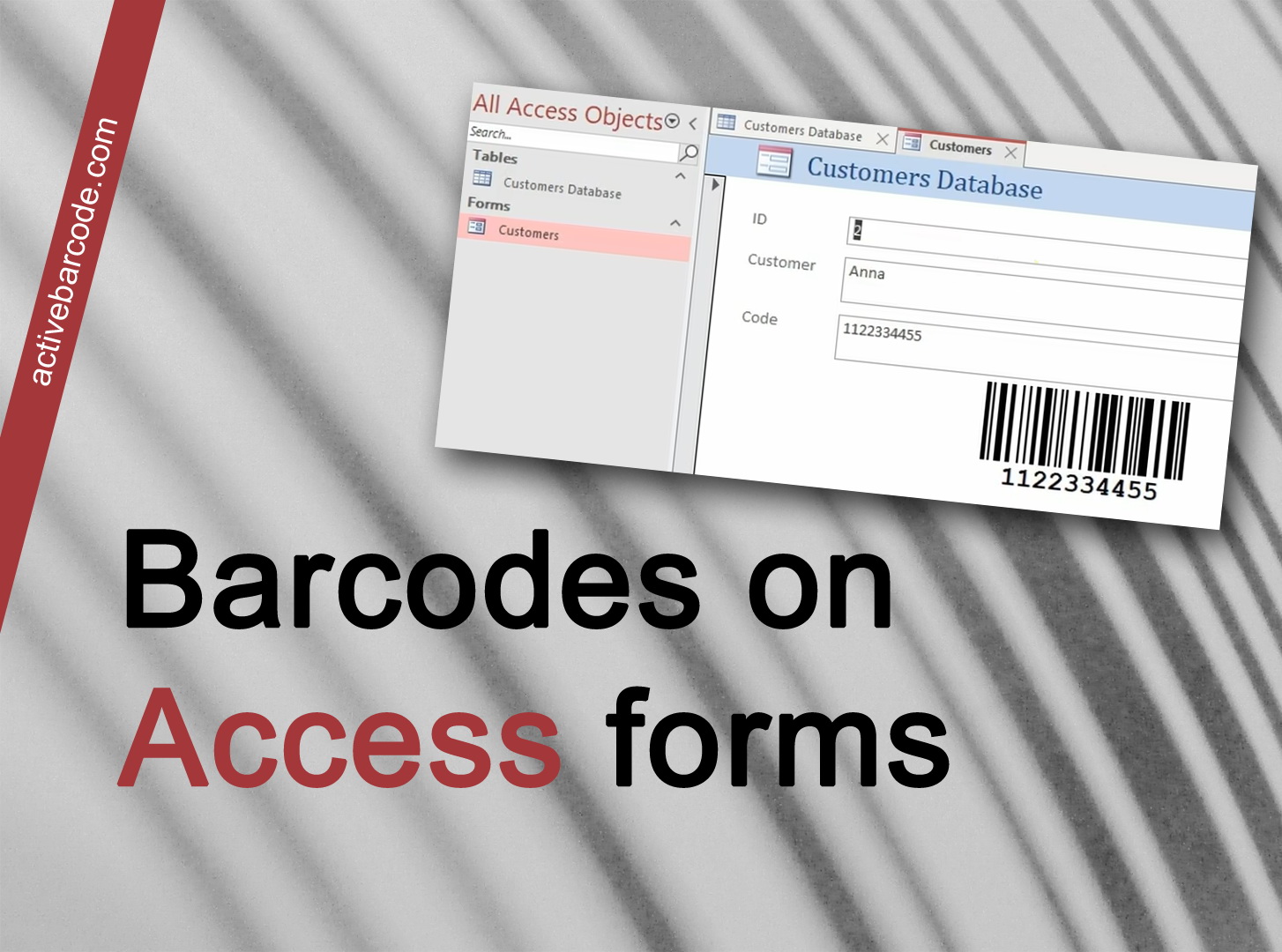 ActiveBarcode: Comment ajouter des codes-barres à un formulaire.