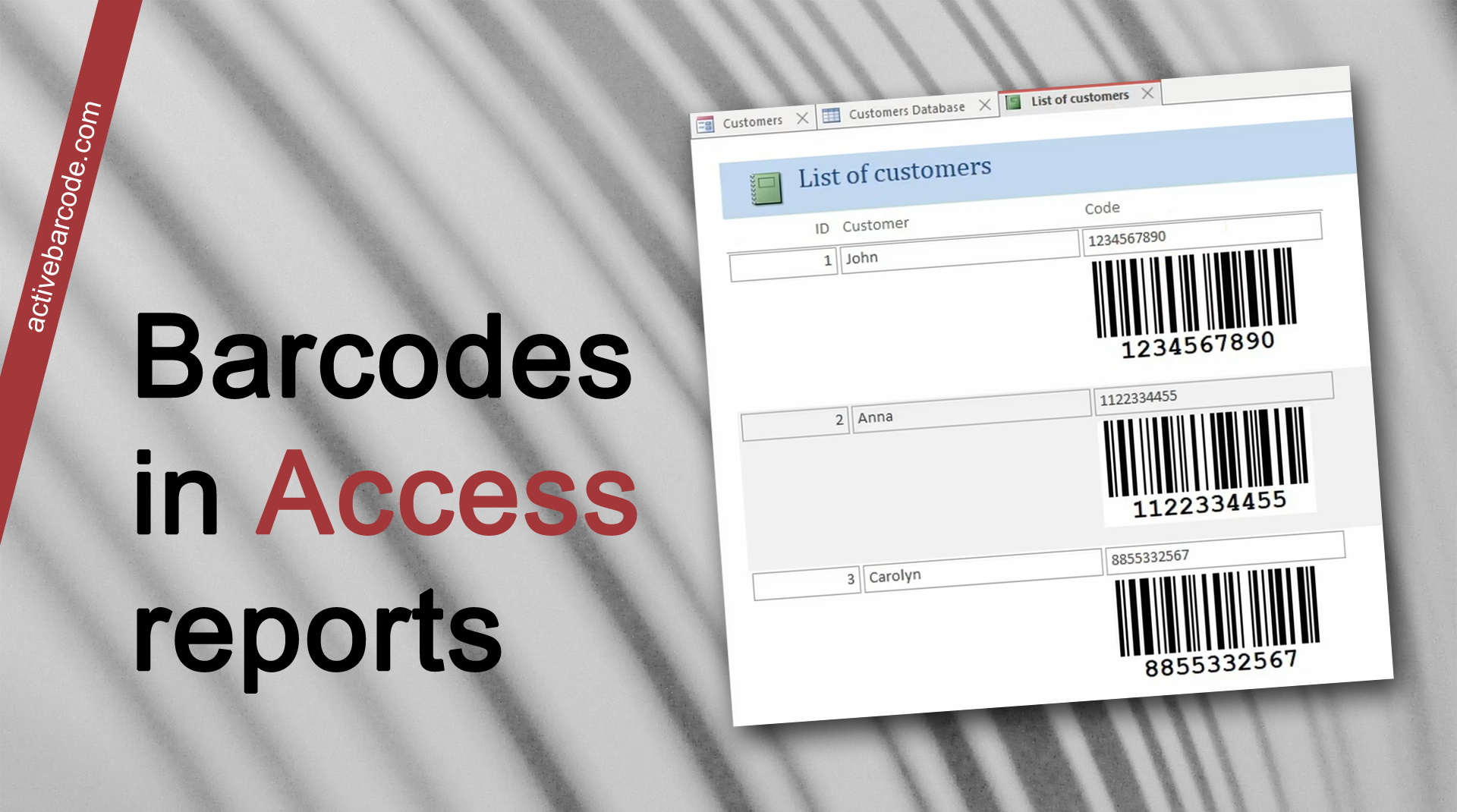 ActiveBarcode: Comment ajouter des codes-barres à un rapport.