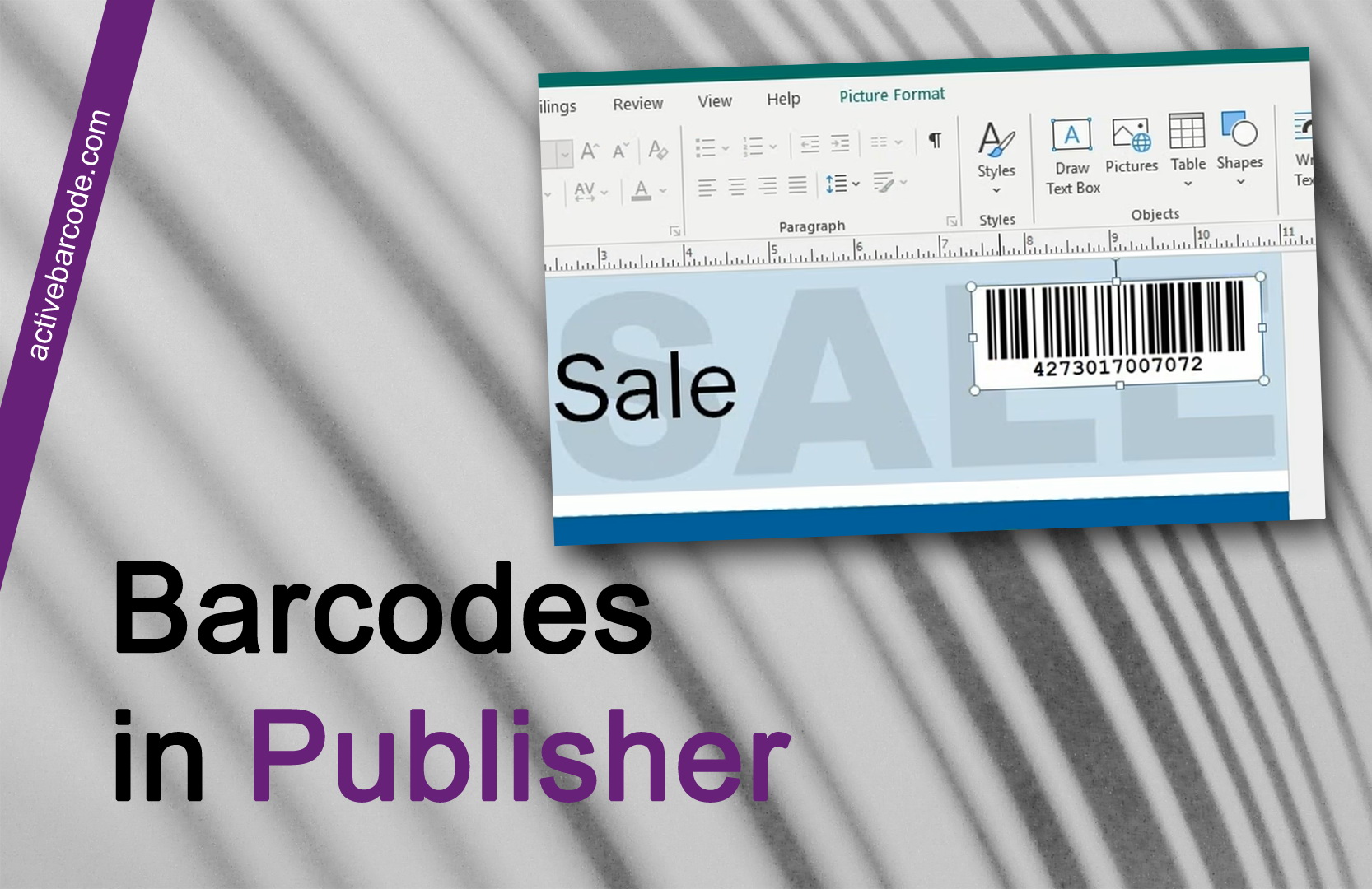 ActiveBarcode: Comment ajouter un code-barres à un document MS Publisher