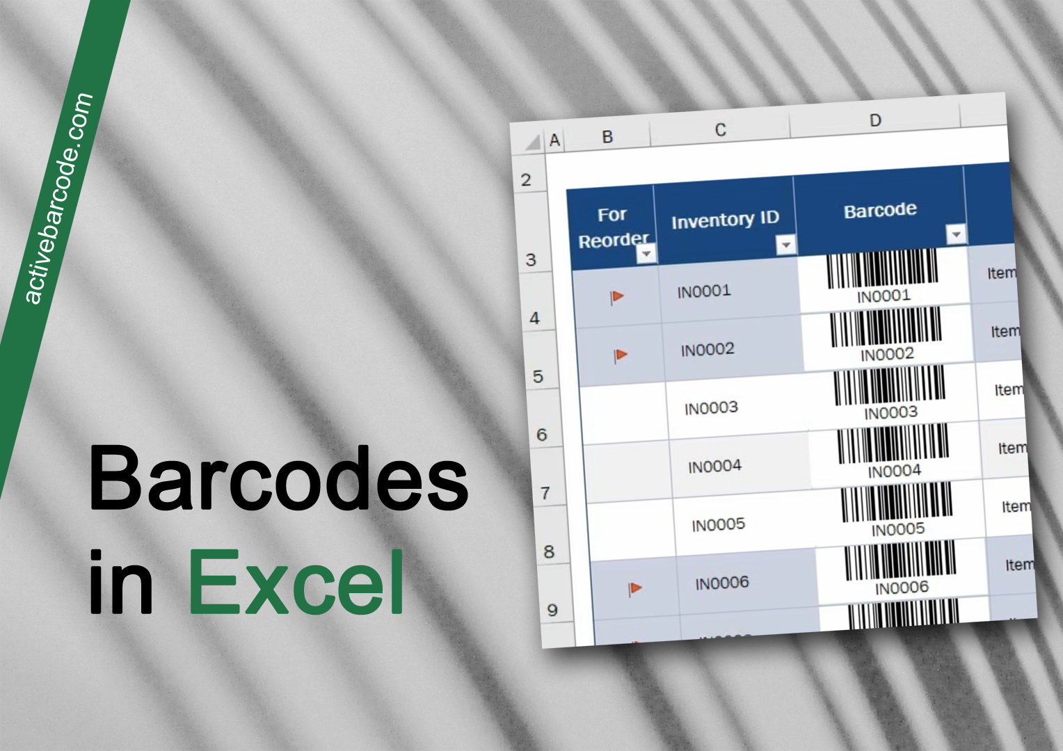 ActiveBarcode: Comment insérer des codes-barres à partir de cellules sélectionnées